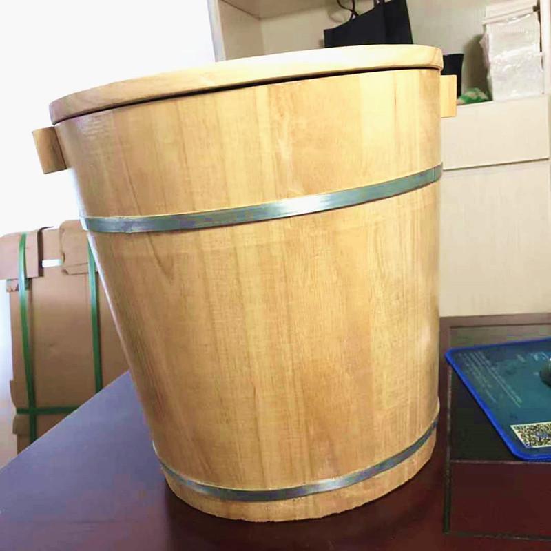 

New Solid Wood Foot Bath Household Bubble Foot Barrel Spa Pedicure Soaking Feet Massage Washing Footbath Heightening Adult Tub1