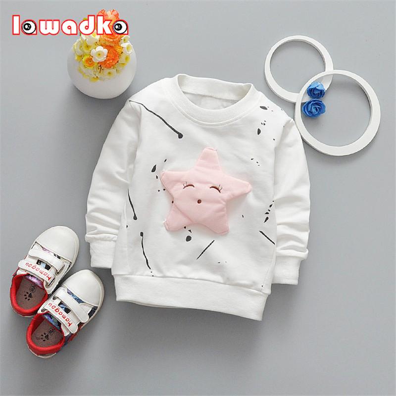 

T-shirts Baby Girls Boys T-shirt Long Sleeve Star Pattern Sport For Cotton Children Clothes, Blue