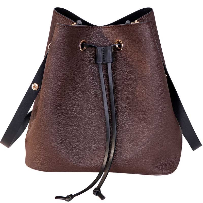 

Luxury high quality Brand Women's handbags Trendy Bucket bag Neonoe fashion canvas calfskin lady shoulder bags, Red