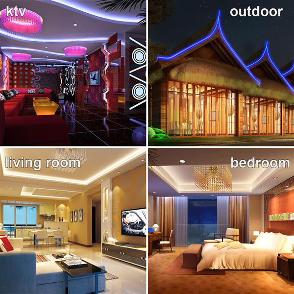 

12V-5050 RGB Wifi Remote Control Strips 10 Meters 24 Keys 300 Lights (40W) Light Dual Disk Waterproof Dimmable LED Strip