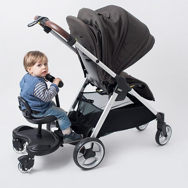 

IMBABY Stroller Accessories Second Children Standing Plate Adapter with Seat Twins Auxiliary Trailer Sibling Scooter Artifact