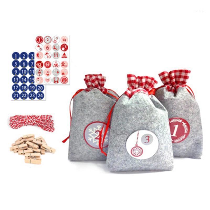 

Advent Calendar for Filling Jute Bags Made Of Fabric for Hanging Christmas DIY Christmas Calendar Deco 24PCS with Clip1