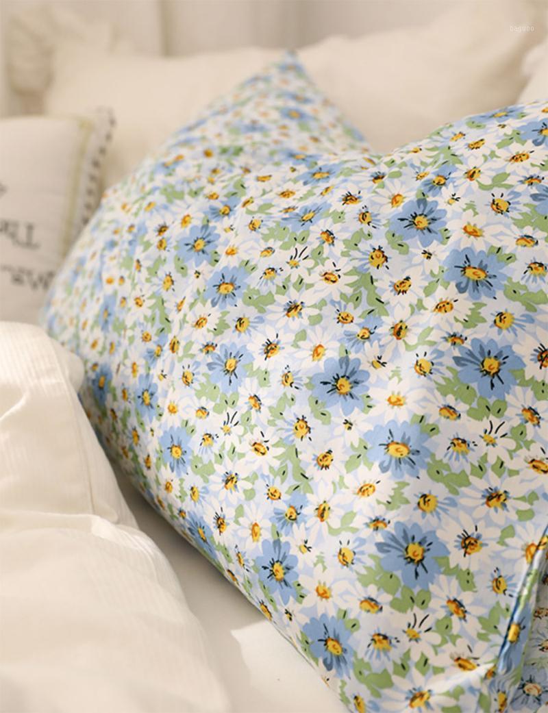 

Cute sweet blue green flower bedding set kid teen girl,cotton  full queen home textile bed sheet pillow case quilt cover1, Picture color