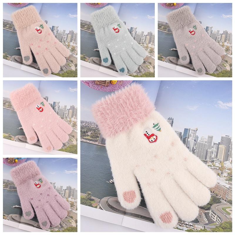 

Soft Gloves Christmas Gifts Decoration Snowman Tree Design Children's Present
