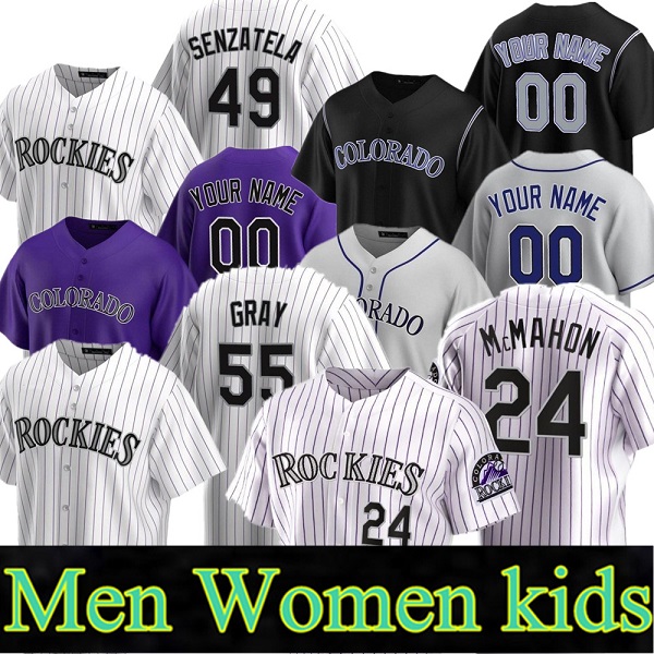 

2020 Rockies Baseba Jersey 28 Nolan Arenado 19 Charlie Blackmon 20 Ian Desmond 21 Kyle Freeland 55 Jon Gray Trevor Story Todd Helton Jersey, Colour 5