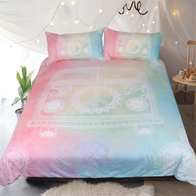 

Cartoon car Printed Bedding Sets,Purple Duvet Cover Set&Pillowcase,Quilt Cover Bedclothes Home Bedroom Decor Bed Set, As pic
