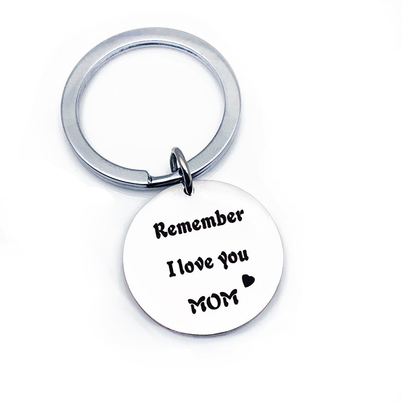 

Personalized Keychains Gifts Remember I Love You Mom Keyring Stainless Steel Charms Family Jewelry Thanks Giving Day Gift