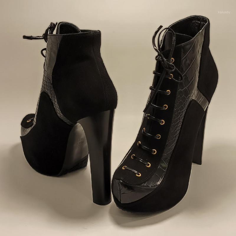 

Women Stylish High Quality %100 Genuine Leather Light Weight Comfortable Pointed Toe Zipper Mid Boots High Heels Platform Base1, Black