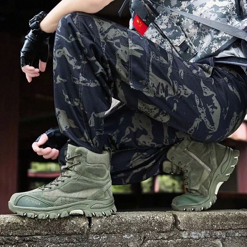 

Tactical Military Boots Men Special Force Leather Waterproof Snow Boots Desert Combat Ankle Boot Army Work Shoes Big Size 39-47 #k18z