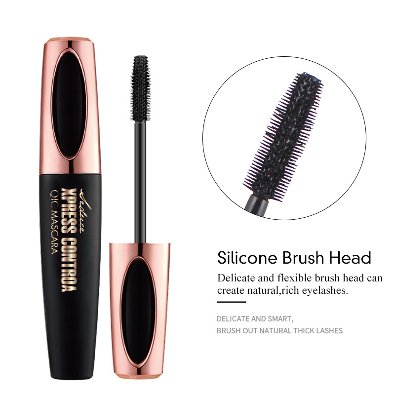 

Long-lasting Waterproof 4D Silk Mascara Curl Thick Lasting Eyelash To Cream Creat Natural & Rich Eyelashes Long-Wearing Non Blooming, Black