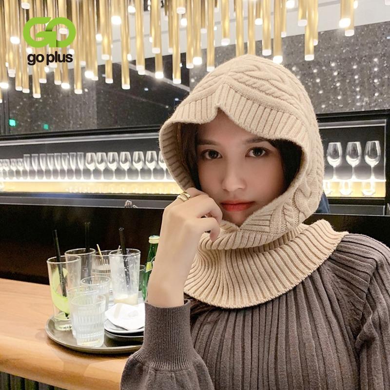 

GOPLUS Knitted Hats Woman Casual Solid Warm Black Red Hats Womans Czapka Zimowa Bonnet Femme Gorros Quirurgicos, White