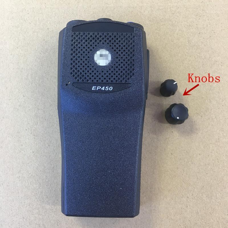 

30pcs/lot the housing shell front case replacement for motorola ep450 walkie talkie two way radio with the knobs1