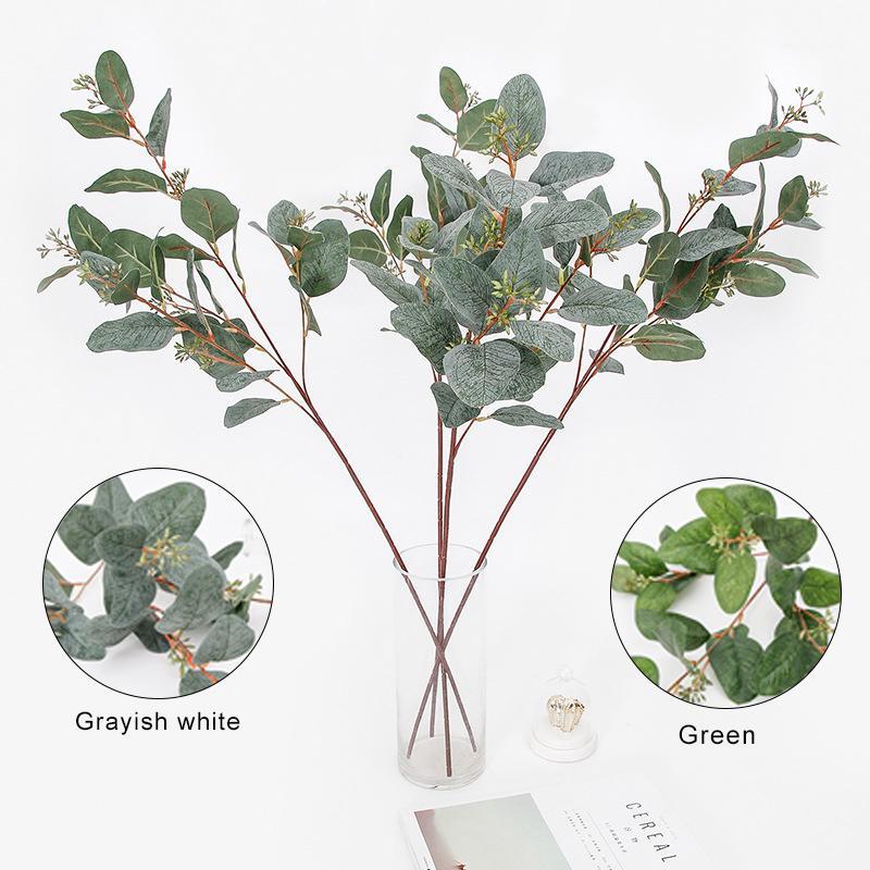 

Simulated Eucalyptus Artificial InsRattan Party Festive with Fruit Green/Gray Creative Artificial Plant Greenery Handmade 83cm1