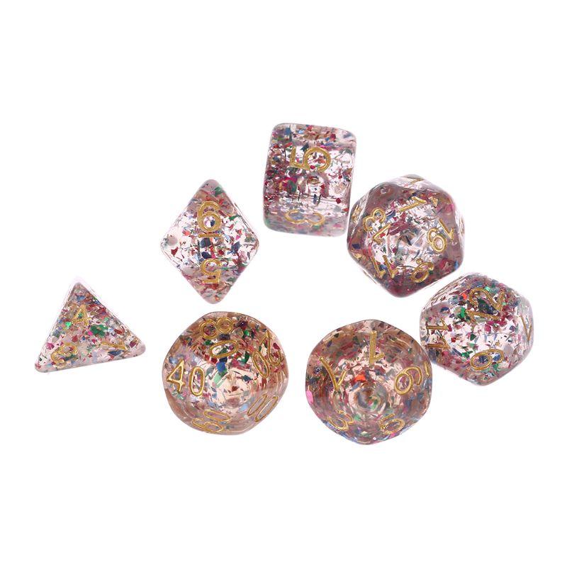 

7pcs/set Polyhedral Multi Sides Numbers Dice Role Playing Board Game for Bar Pub Club Party