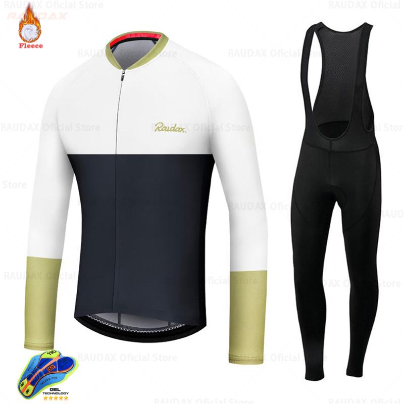 

2021 Pro Team Fleece Raphaful Winter Cycling Jersey Cycling Clothing MTB Bib Pants Set Ropa Ciclismo Triathlon Suit, Jersey only