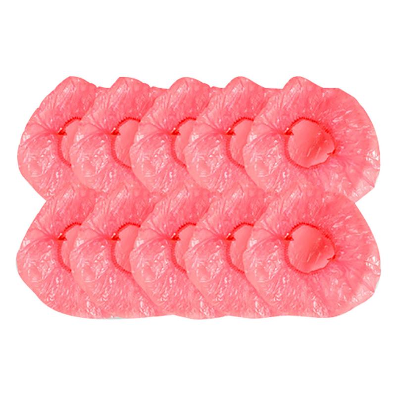 

100pcs Disposable Shower Cap Hair Salon Spa Bouffant Portable Bathing Elastic Thick Hotel Home Protective Accessories
