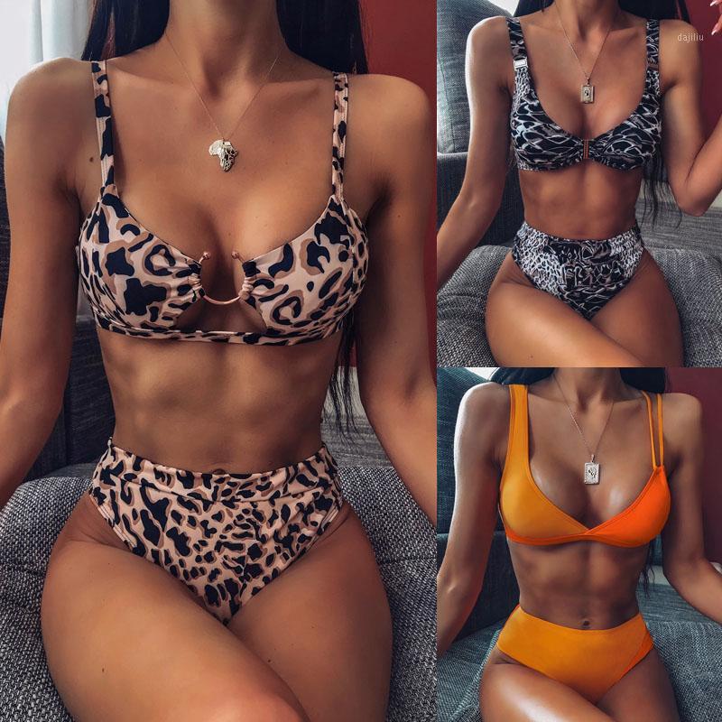 

High Waist Bikini 2020 Sexy Women Swimsuit Swimwear Female One Shoulder Thong Brazilian Bikini set Biquini Bathing Suit1