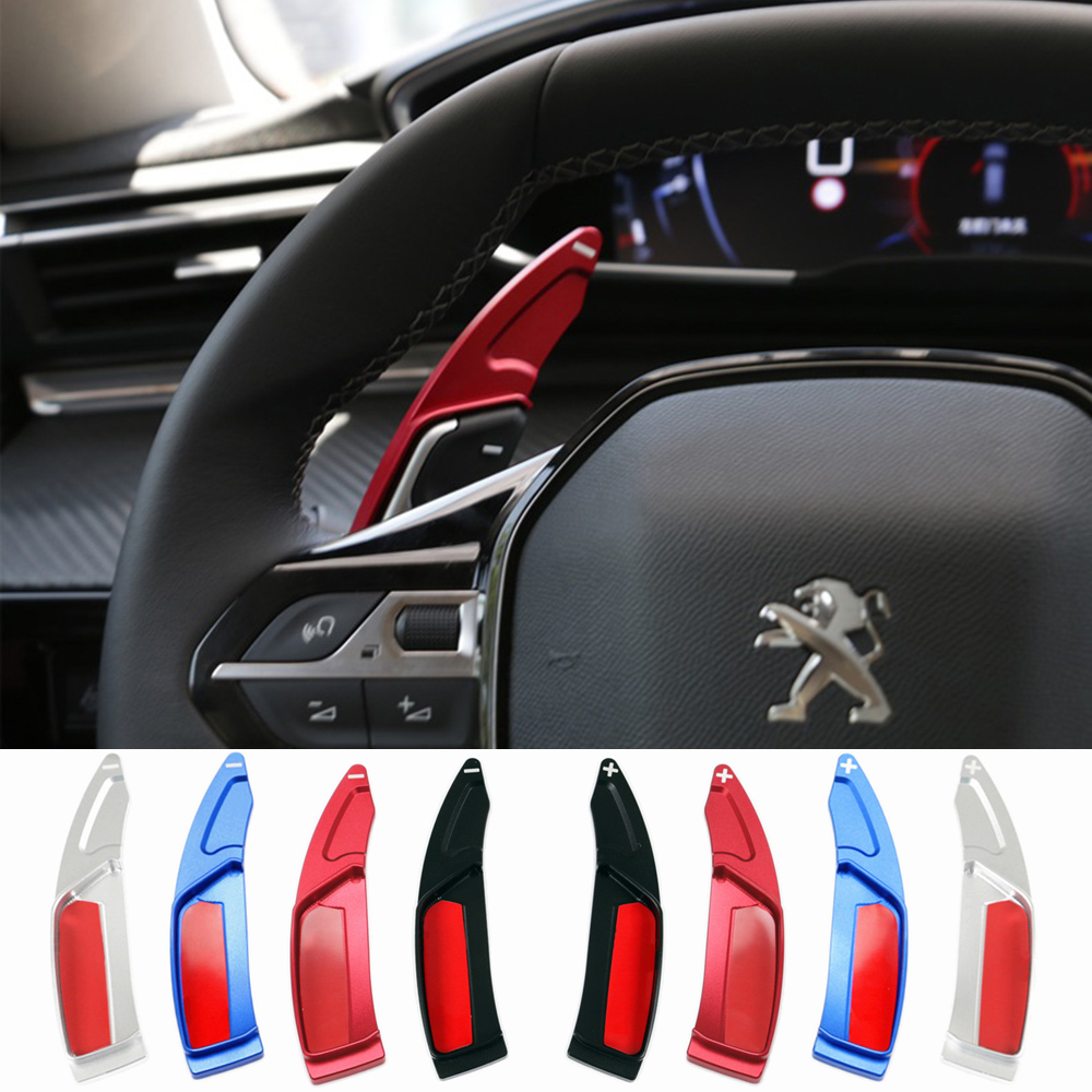 

For Peugeot 208 2008 308 3008 508 5008 SW GT Car Steering Wheel Paddle Shift Extension Shifters the rudder DSG Gear Car Stickers