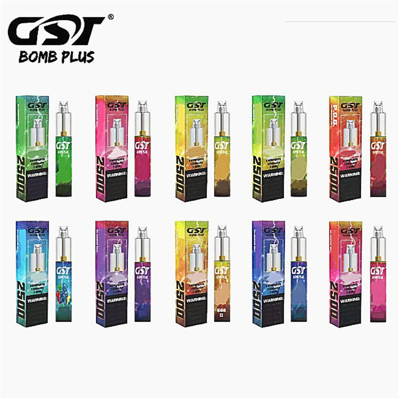 

Original GST BOMB Disposable Device 1200mAh Battery 2500 Puffs Prefilled 7ml Pod Cartridges Vape Empty Pen Vs Bar Plus Authentic