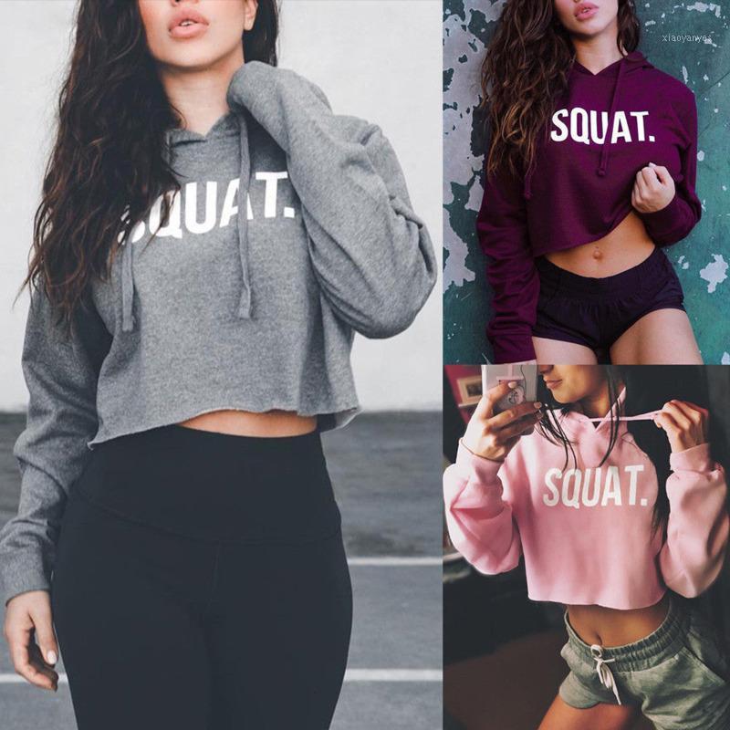 

Sports Wear For Women Crop Top Clothes Yoga Letter Printing Fitness Gym Quick Dry Outdoor Running Long Sleeves Hoodie Sweatshirt1, Purple