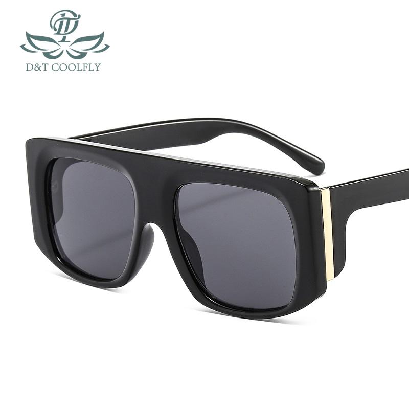 

Sunglasses D&T 2021 Arrival Square Women Men Brand Designer Gradient Lens Leopard Black Shield Cool Style Sun Glasses