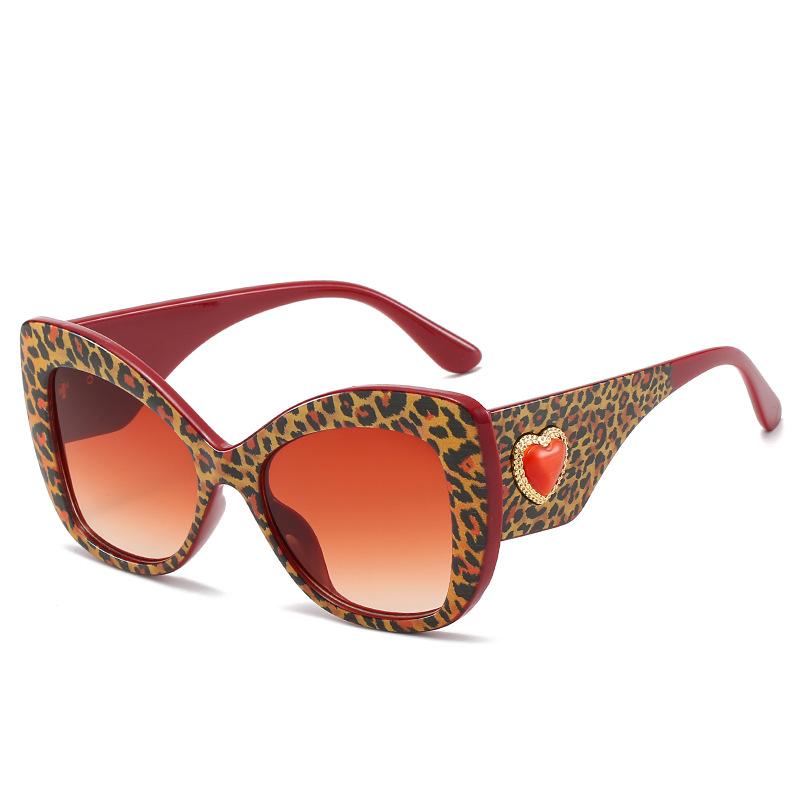 

Sunglasses Retro Fashion Heart-shaped Leopard Print