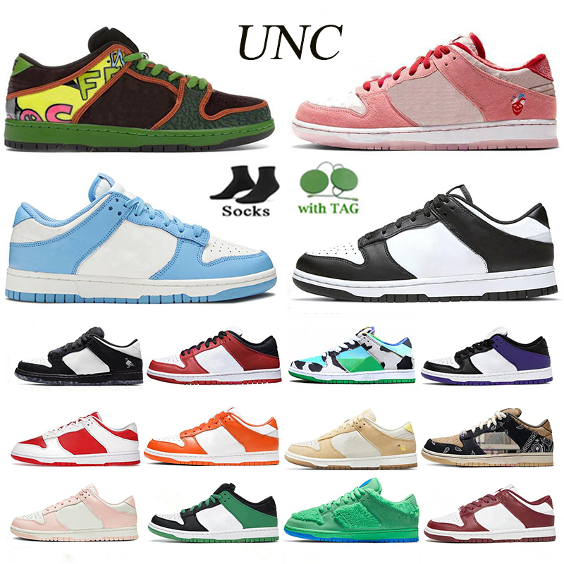 

2022 Low OG Mens Running Shoes Designer Valentines Day UNC Chunky Black White University Red Chicago Sail Women Sneakers Platform Trainers Skateboard Casual Shoes