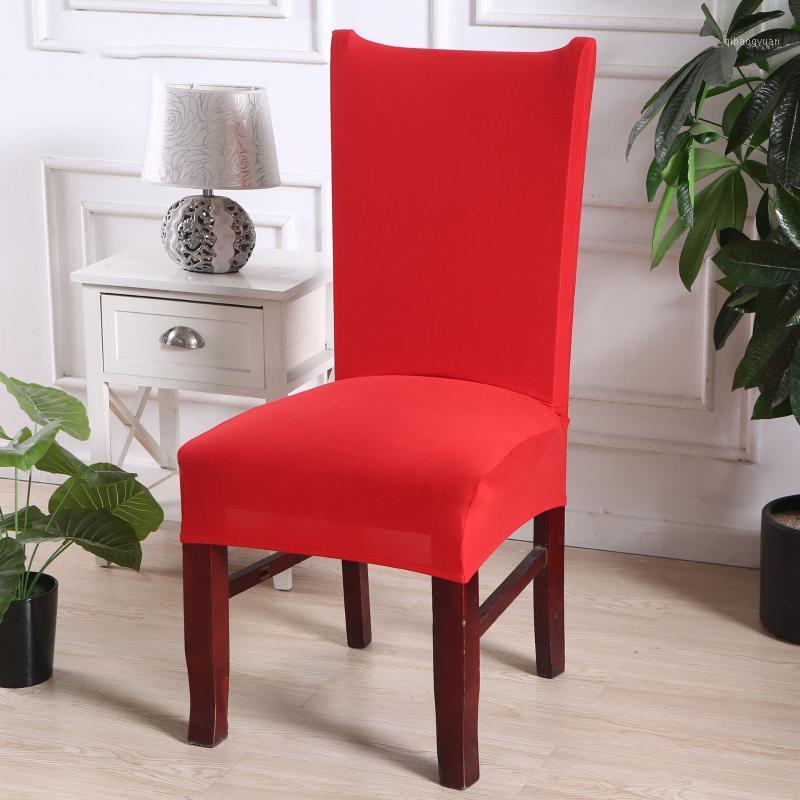

Modern Simple Universal Chair Cover Solid Color Elastic Chair Seat Case Wedding Hotel Dinning Room One-Piece Slipcover1