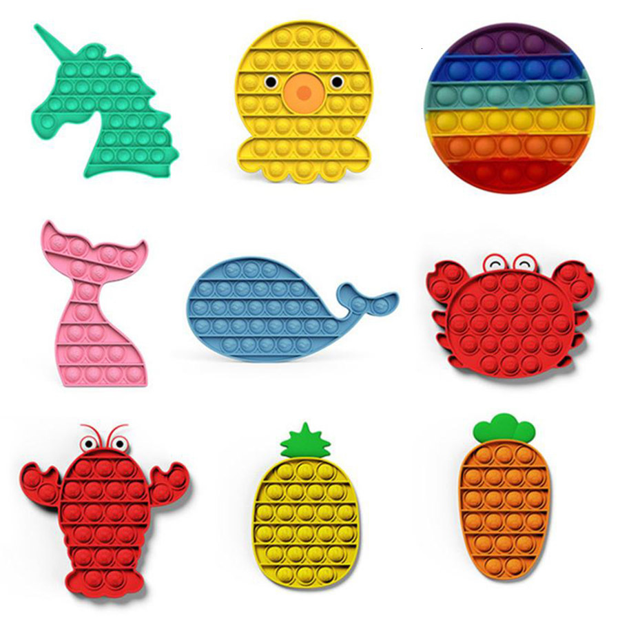 

Funny It Push Pop Bubble Fidget Sensory Toy Autism Special Needs Anxiety Stress Reliever for Students Office Workers