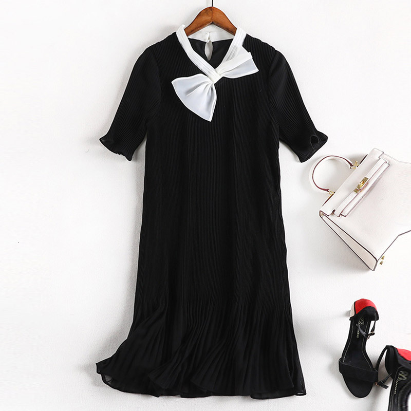 

Xl-5xl Plus Size Sizes Vintage Summer Women's Best-selling Dress Long Hot 10518 1odt, Black