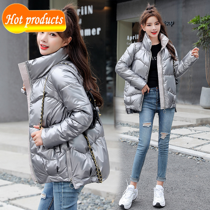 

2020 new winter coat short stand-callor fashion woman's jacket padded women's casual warm woman parkas bread 9OZ8, Grey