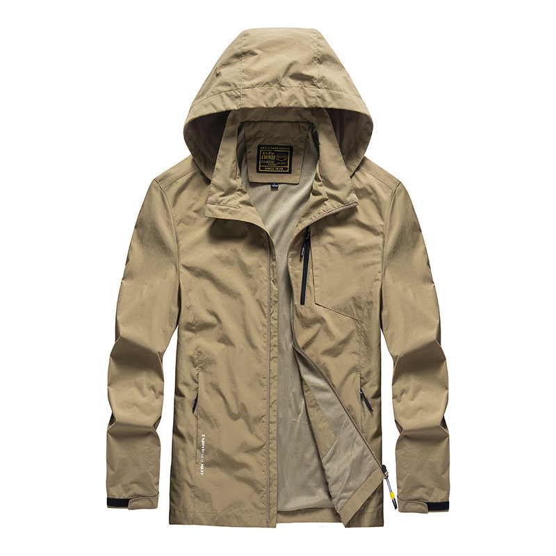 

Spring and Autumn Jacket Men Outdoor Multi-pocket Casual Breathable Large Size Loose Jacket Sports, Black;brown