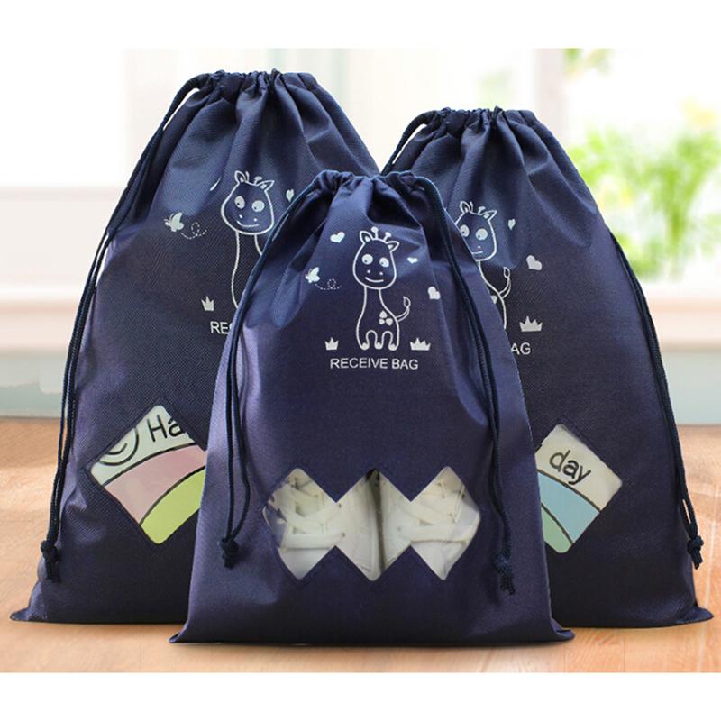 

1 Pcs Animal Printed Storage Bag Drawstring Hanging Storage Organizer Rangement For Baby Children Toys Students Travel