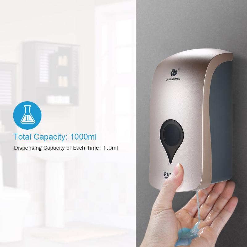 

1000ml Bathroom Liquid Soap Dispenser Wall Mounted Shower Gel Detergent Shampoo Foam Bottle for Hotel Home Kitchen New