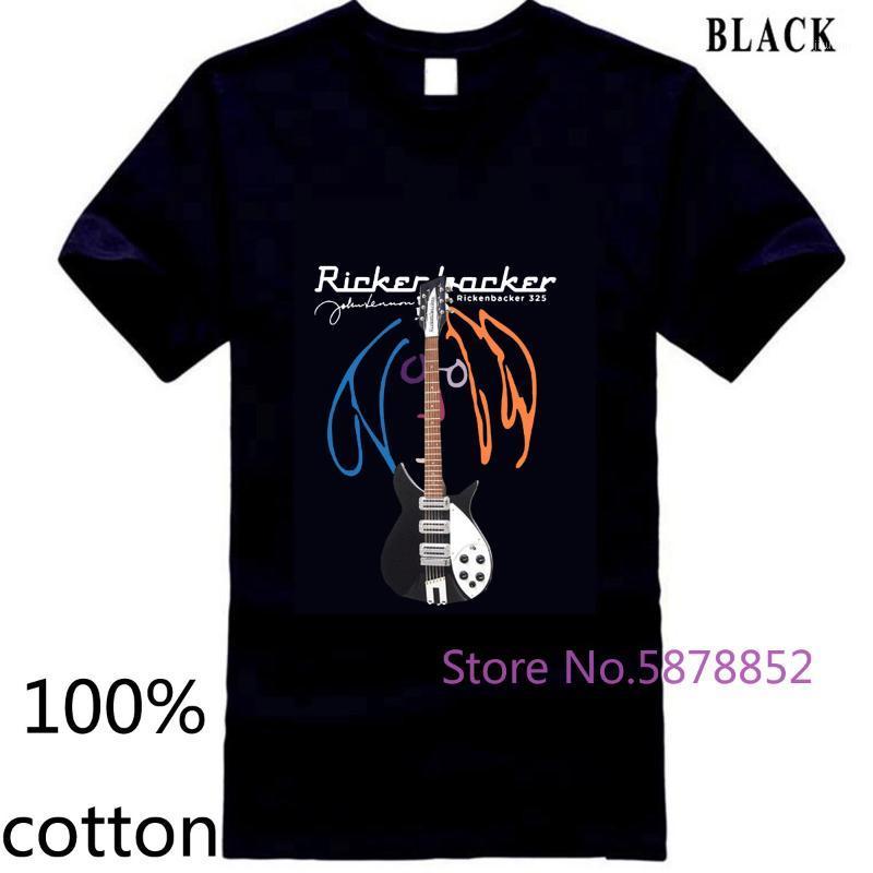 

Men's T-Shirts John Lennon Rickenbacke Guitar Men's Black : Print Letters Men T Shirt T-shirt Tops Tees 100% Cotton Man1, Army32851701350