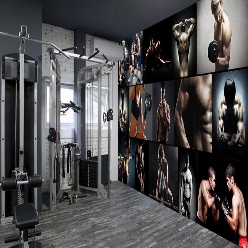

Dropship Photo Wallpaper HD Gym Sexy Beautiful Handsome Photo Artwork Background Wall Wallpaper Mural Lobby, As pic