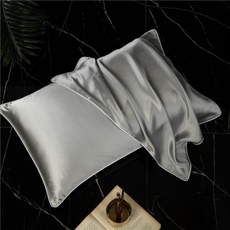 

Mulberry Silk Pillowcase Top Quality Pillow Case Silk Pillows Case 48X74CM Pillowcase Bed Throw Single Pillow Covers New Arrival, Blue