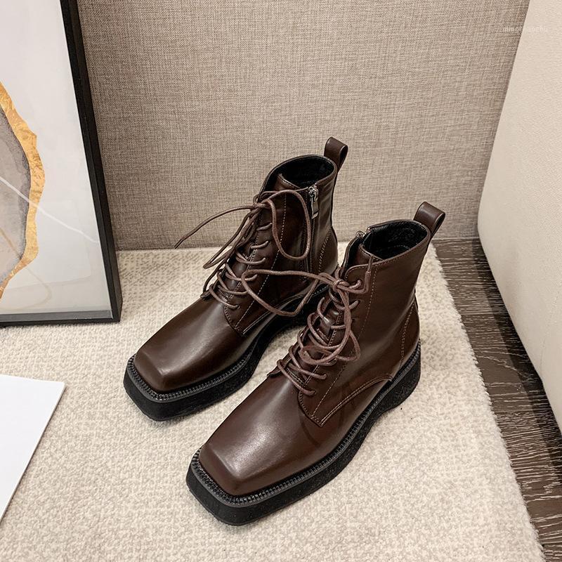 

Rock Shoes Woman Rubber Boots Round Toe Luxury Designer Boots-Women Winter Footwear Rain Fashion Autumn 2020 Elegant1