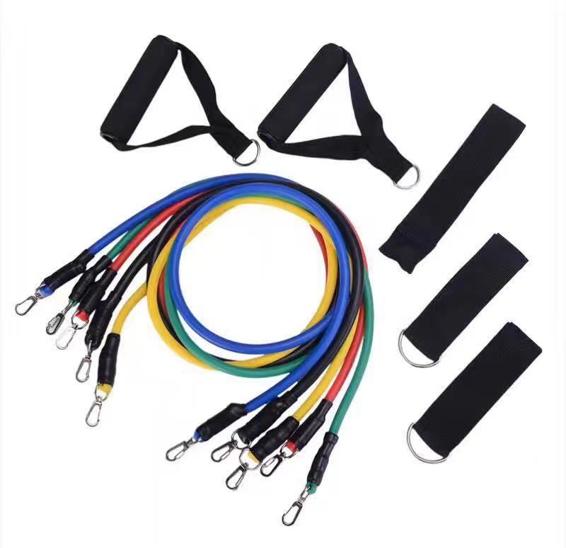

11 sets of multifunctional TPE thruster fitness equipment set muscle training belt Yoga elastic rope Yoga resistance belt#2021, Customize