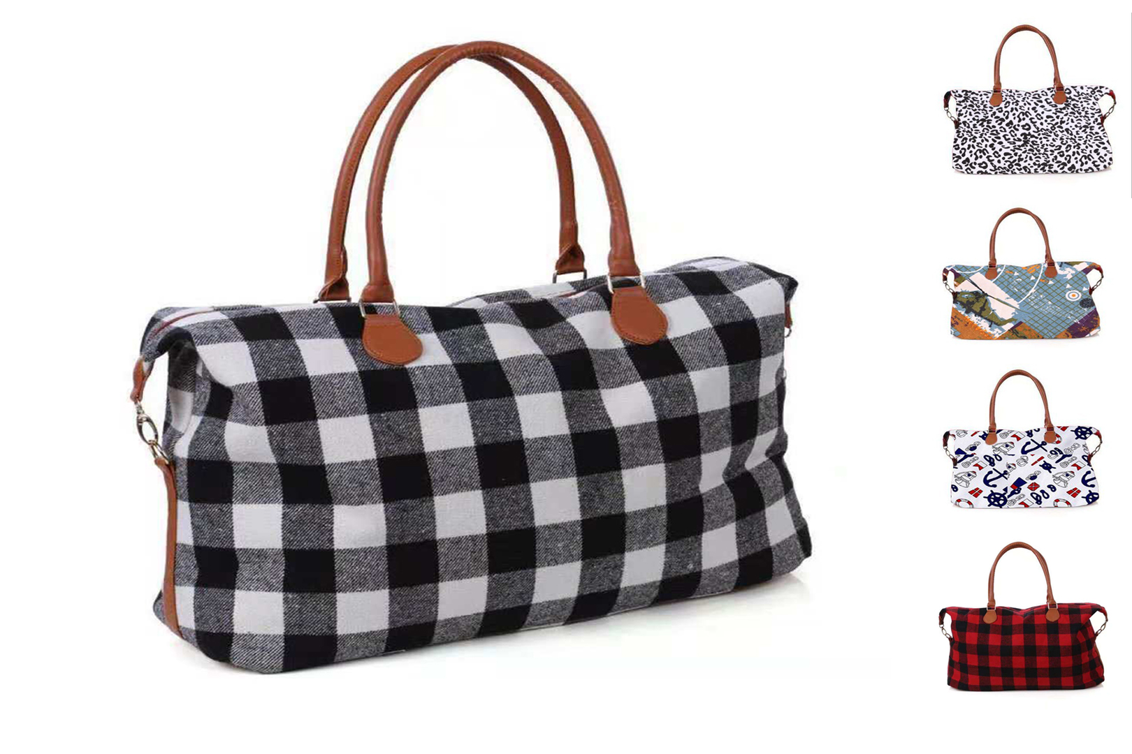 Christmas Lilly check bag designer handbags buffalo check large Capacity travel bag Maternity black red cheetah with PU Handle women bags-image-615543334
