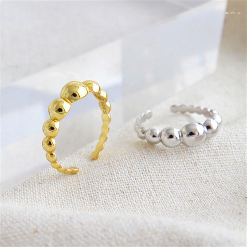 

Fashionable Simple Hip Hop Gift Geometric Glossy Asymmetrical Beads Finger Rings Wholesale Women Teen Girls Party Tibetan Silver1