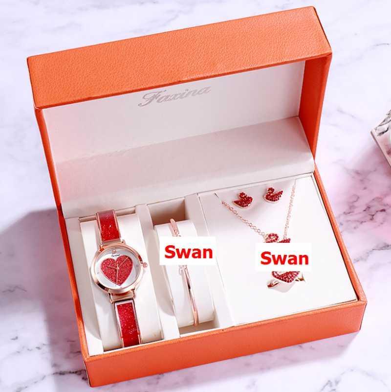 

faxina Top Brand Women Bracelet Watches Ladies Love Leather Strap Rhinestone Quartz Wrist Watch Luxury Fashion Quartz Watch1, Silver