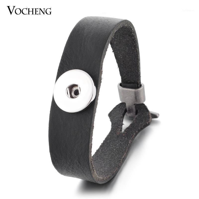 

10pcs/lot Vocheng 18mm&12mm Ginger Snap Button Bangle Interchangeable Genuine Leather Jewelry NN-346*10 Free Shipping1