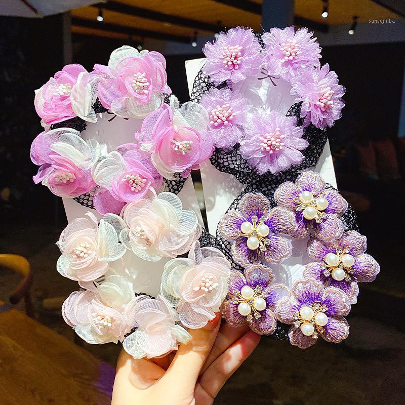 

Hair Clips & Barrettes Ballet Latin Dance Net Female Pocket Flower Children's Ball Head Plate Artifact Headdress