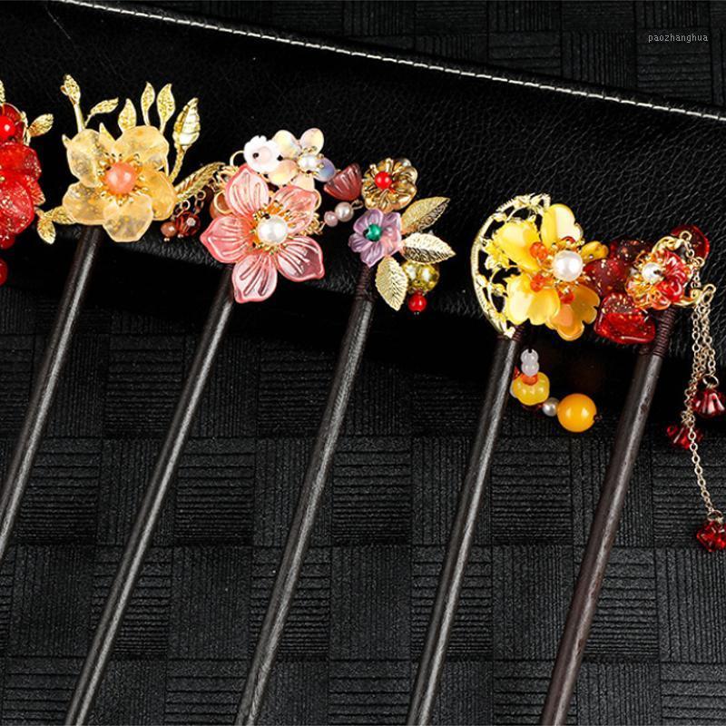 

Hair Clips & Barrettes Vintage Natural Wooden Stick Pick Sandalwood Chinese Style Chopsticks Ethnic Pin Women Hairpins Jewelry Accessories, Golden;silver