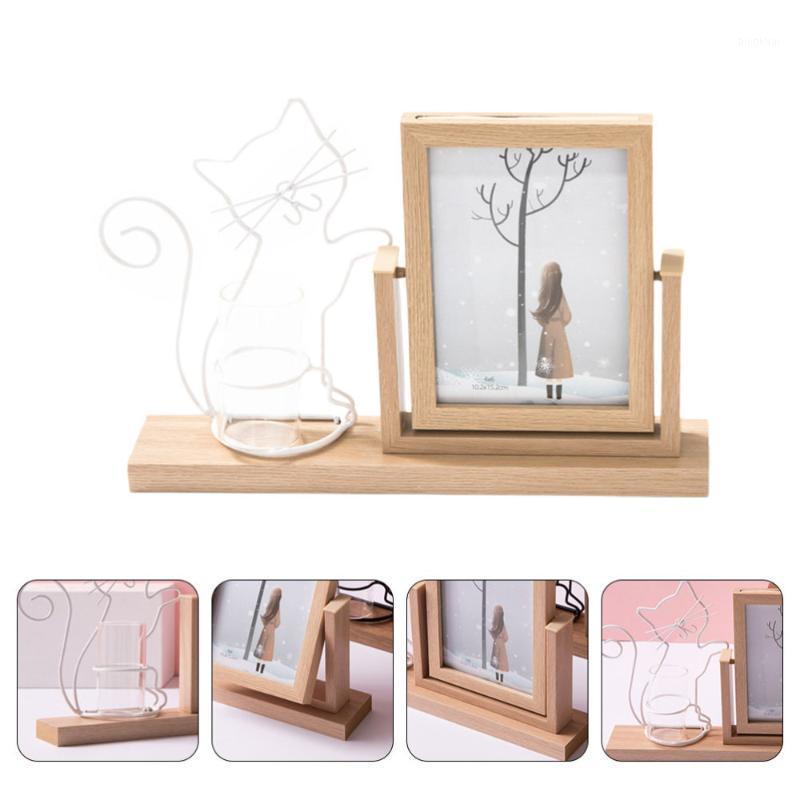 

Creative Hydroponics Photo Frame Decor Double-sided Picture Frame Ornament1