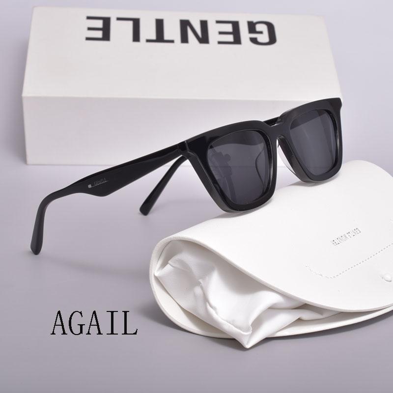 

Sunglasses 2021 Fashion Small Frame Cat Eyes Square Acetate Polarized UV400 GENTLE AGAIL Women Men With Case