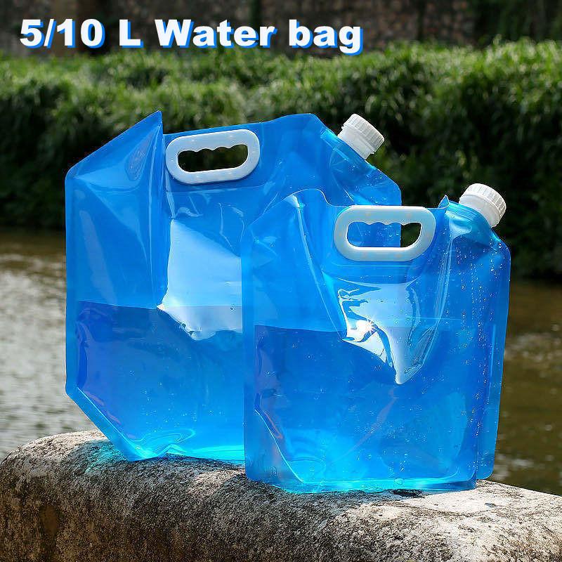

Portable Water Bags Foldable for Outdoor Camping Cooking Drinking Picnic BBQ Water Container Bag Carrier Car 5L/10L Tank, 5l white