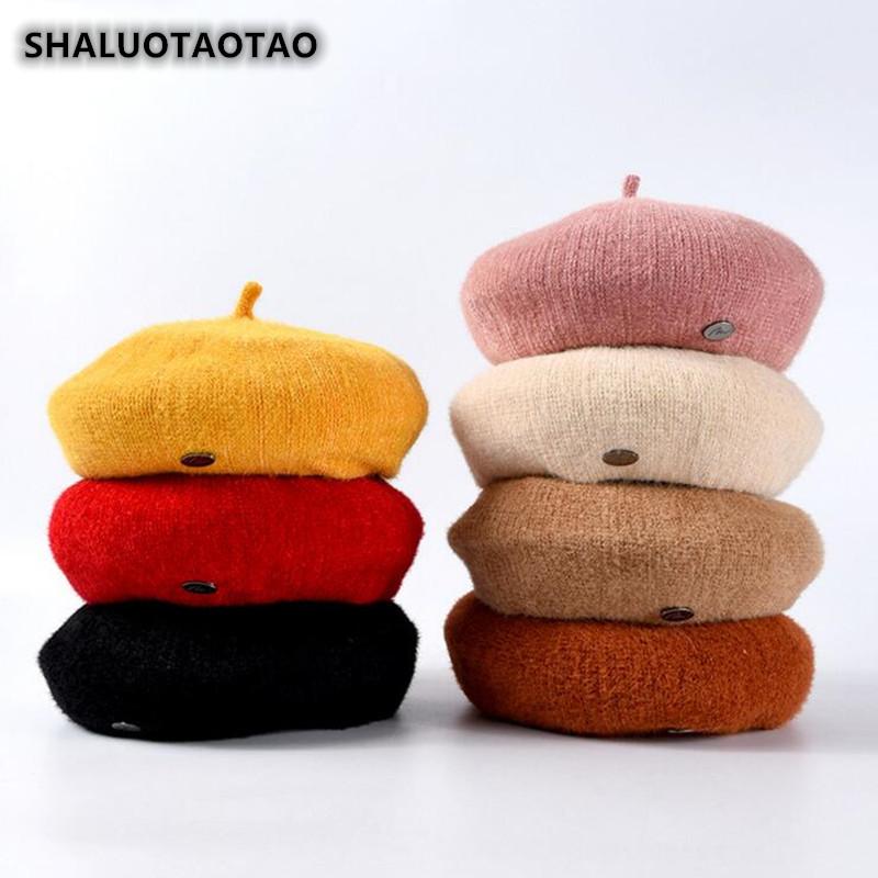 

SHALUOTAOTAO Beret For Women Autumn Winter New Ladies Brands Fashion Thermal Berets Elegant Noble Leisure Sports Cap Casquette, White