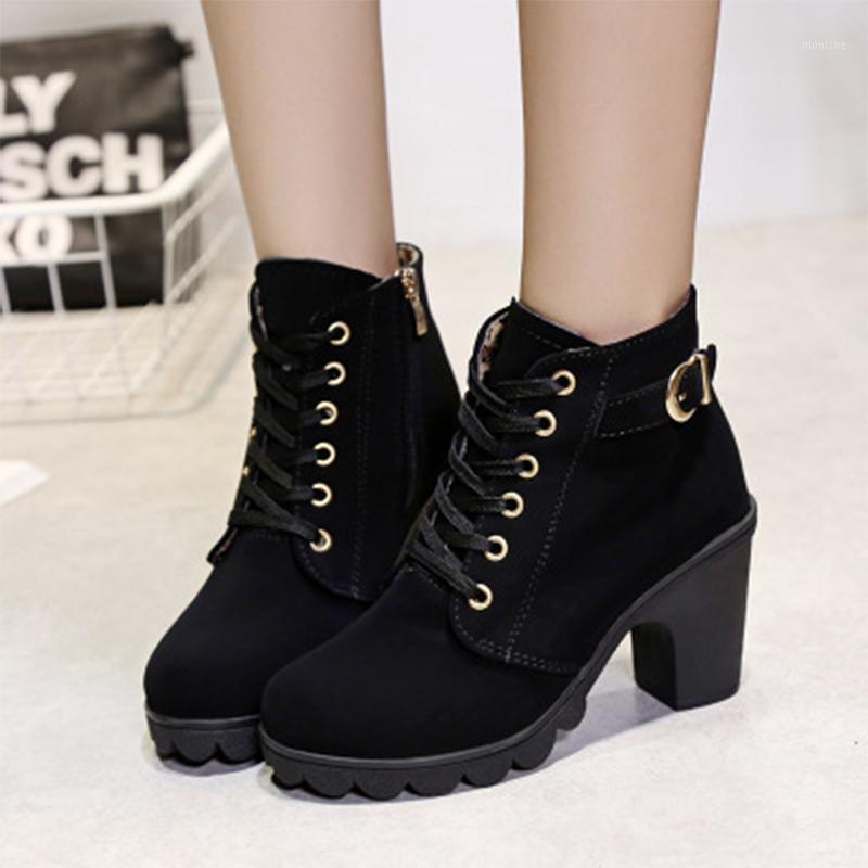 

Women Ankle Boots Warm Winter Plush Buckle Pumps Plus Size Platform Female Waterproof High Heels Women's Casual Ladies Shoes1, Armygreen